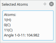 Selected Atom widget